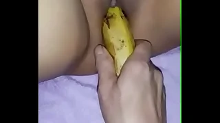 Her pussy liked the banana &num;1